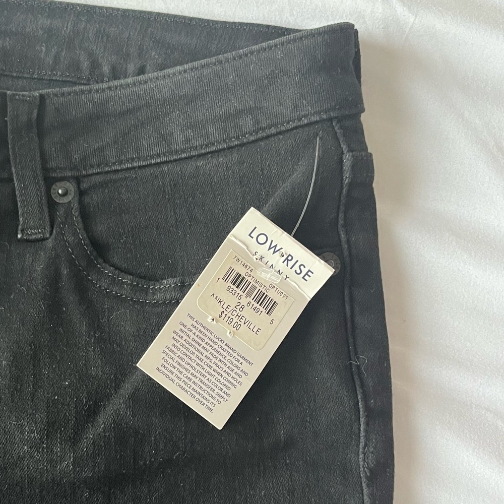 Lucky jeans NWT size 28 skinny ankle cheville stretchy pure black - Picture 3 of 5